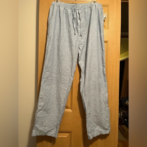 NWT Bailey's Point 100% Light Blue Linen Pants - Picture 2 of 10